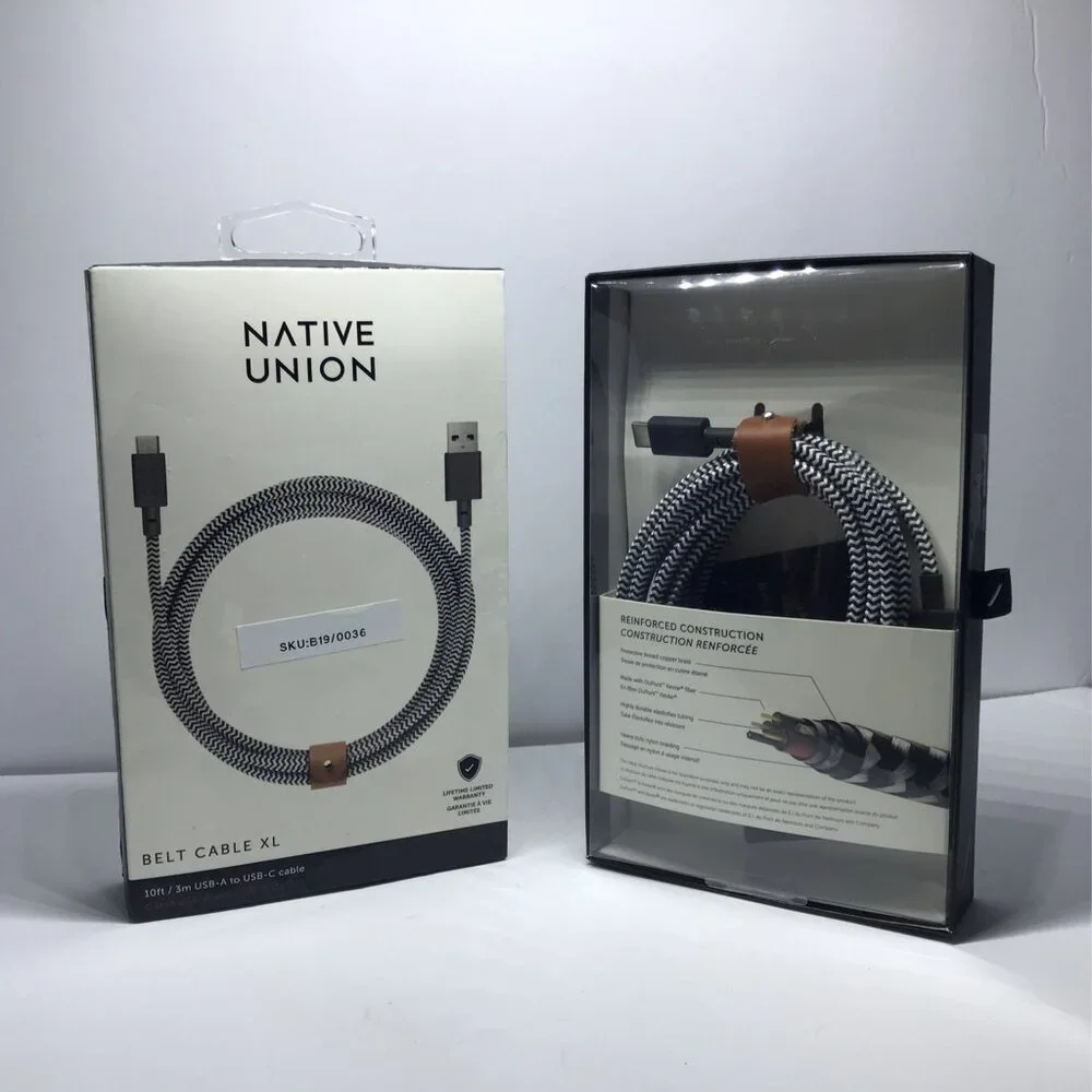 Native Union - 10' USB Type C-to-USB Type A Cable - Zebra